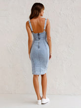 Yuri Sleeveless Body Fit Denim Dress